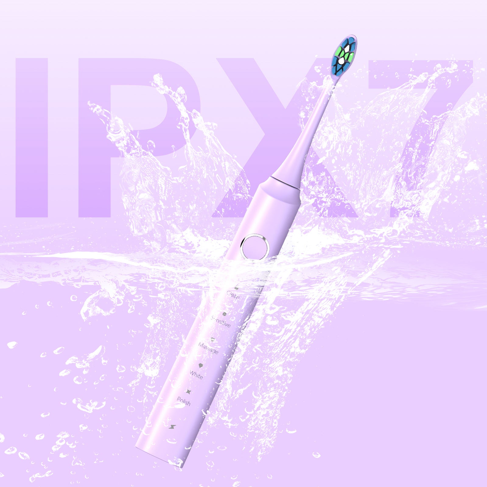 Sonic Electric Toothbrush with Soft Bristles Waterproof IPX7 Replacement Toothbrush Heads Electronic Teeth Brush