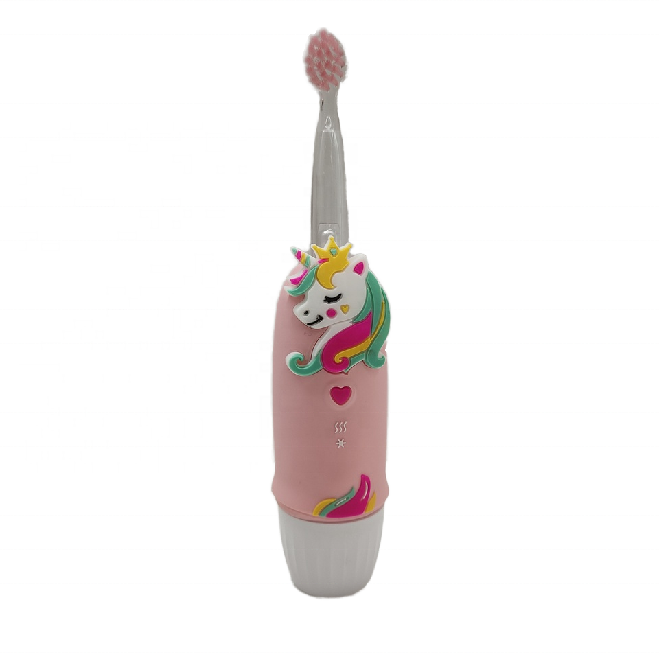Silicone Electric Baby Toothbrush LED Light 360 Degrees Sonic Toothbrush Automatic Replacement Heads Children's Toothbrush