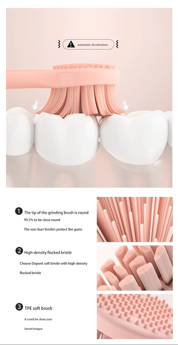 Adult Travel Rechargeable Soft Brush Automatic Ultrasonic Electric Toothbrush