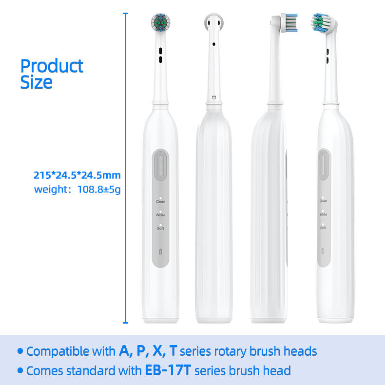 Rotating Cleaning Appliances OEM Custom Type-C Charging Electric Toothbrush with Logo