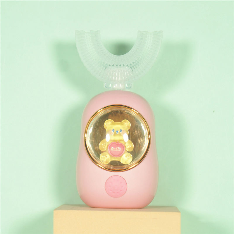 Rechargeable Kids U-shaped Electric Toothbrush Gum Care Silicone 360 Degree ultra Soft Electric Toothbrush for Kids