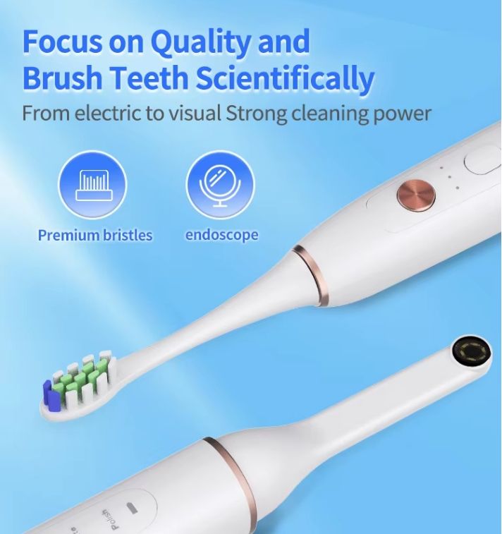 Portable, Intelligent, Rechargeable, and Automatic Ultrasonic Electric Toothbrush for Adults