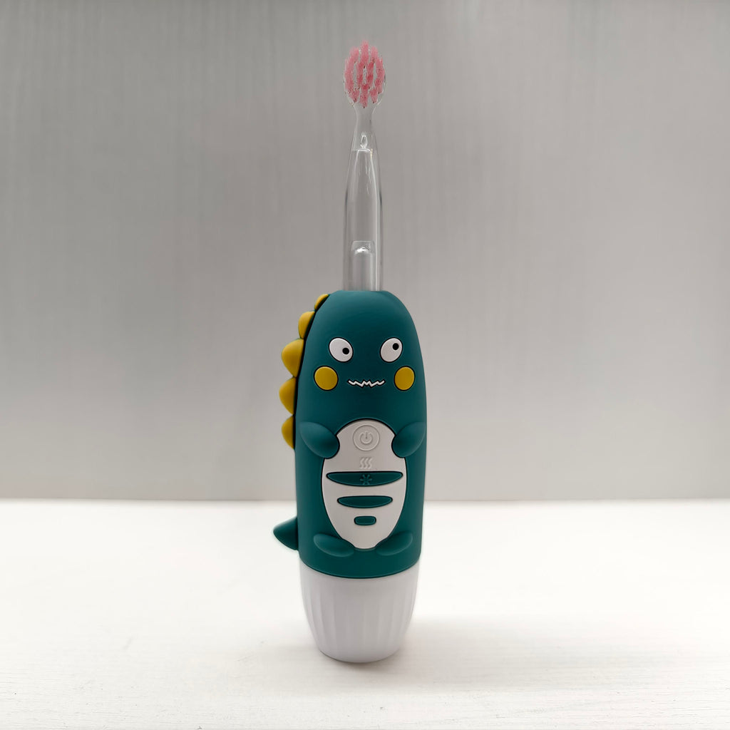 Silicone Electric Baby Toothbrush LED Light 360 Degrees Sonic Toothbrush Automatic Replacement Heads Children's Toothbrush