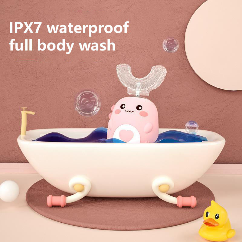 Children's Electric Toothbrush IPX7 Waterproof for Home Travel U Shaped Toothbrush Hard Sonic Toothbrush