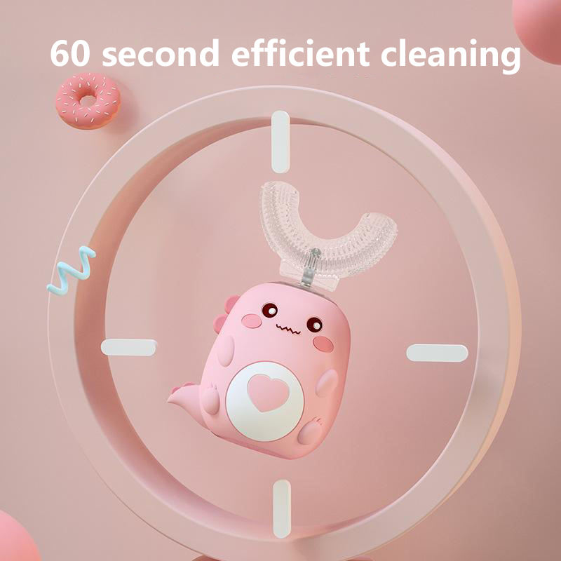 Children's Electric Toothbrush IPX7 Waterproof for Home Travel U Shaped Toothbrush Hard Sonic Toothbrush