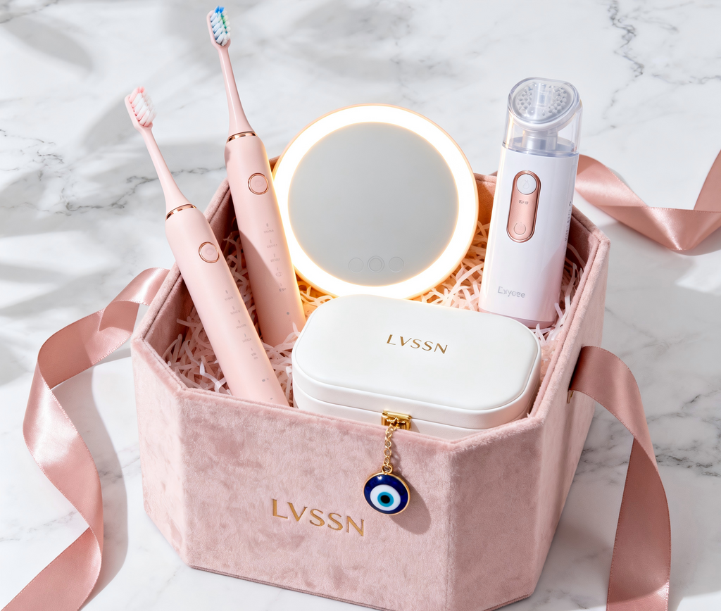 Electric Toothbrush Gift Box Set – Complete Oral-Care Kit with 3 Bonus Brush Heads, Travel Case & USB Dock | Luxury Ready-to-Wrap Present for Birthdays, Holidays & Graduations